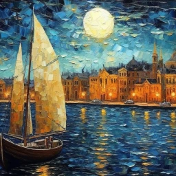Nightscape with Boats