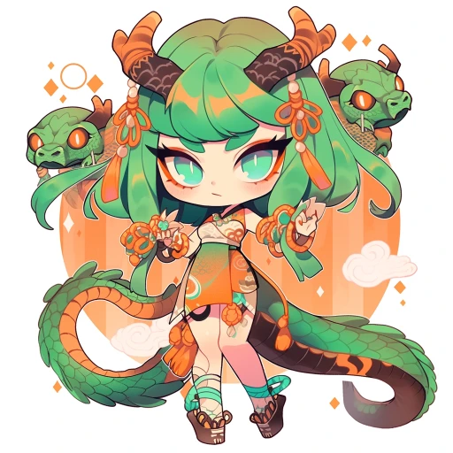 Sneke dragon girl