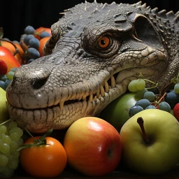 Alligators Eating Fruit