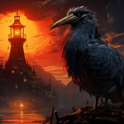 Bird with Lighthouse