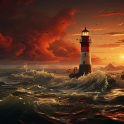 Lighthouse in a Storm