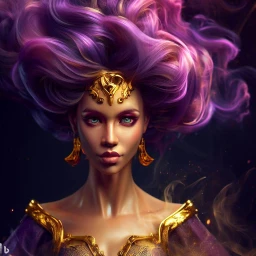 Purple and Gold Girl