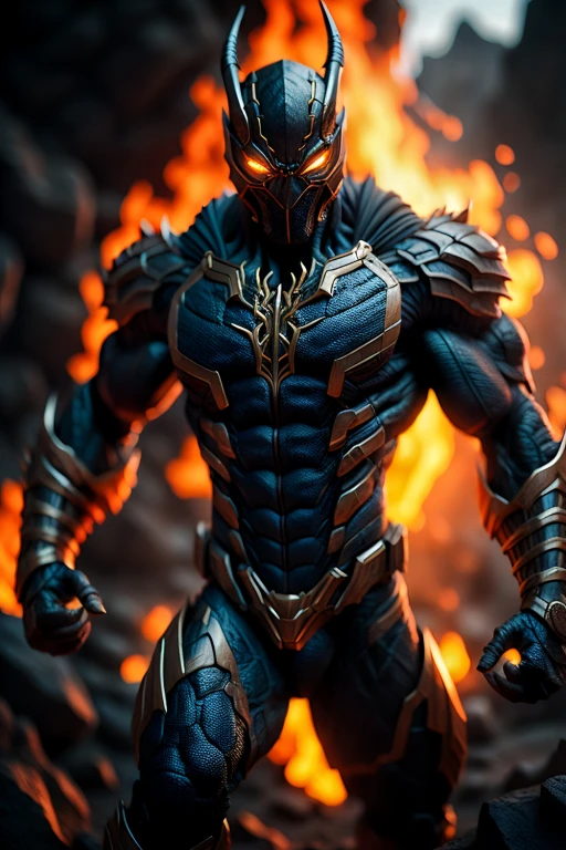 Otherworldly Superhero, a Dark Blue Panther
