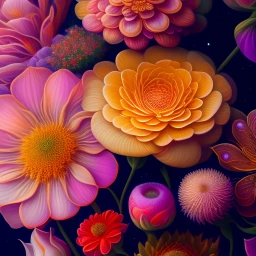 Paintings of Colourful Flowers
