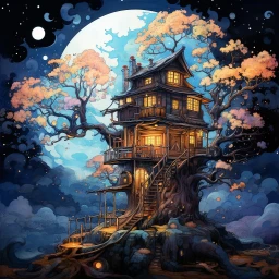 Tree House Full Moon