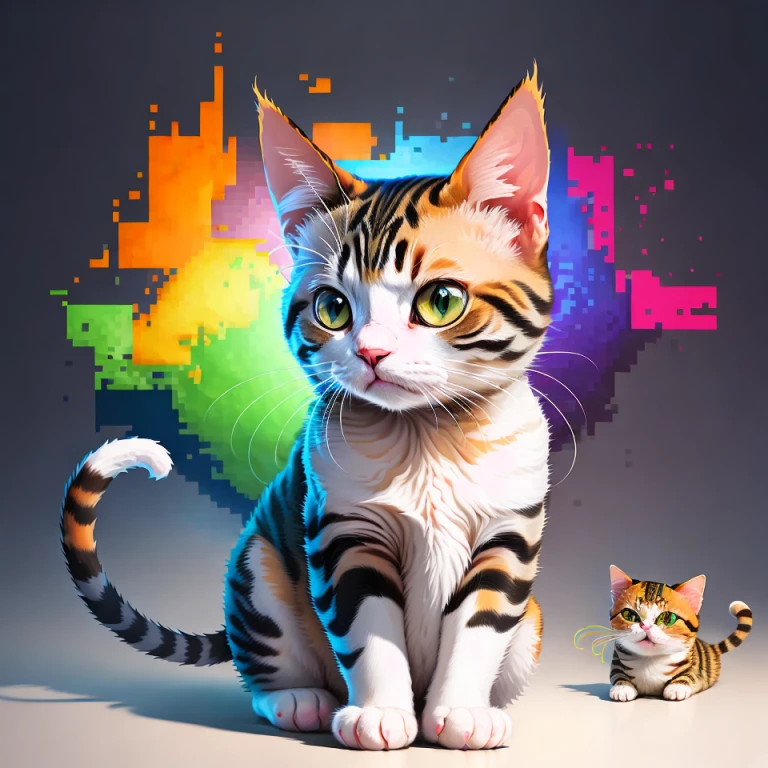 Pixel World Cat