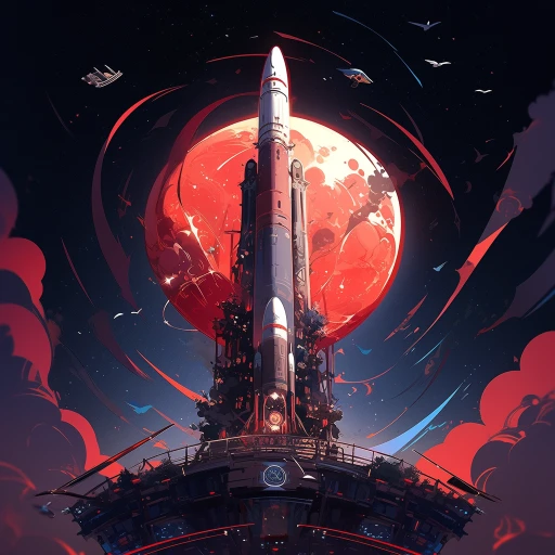 Space rocket launch