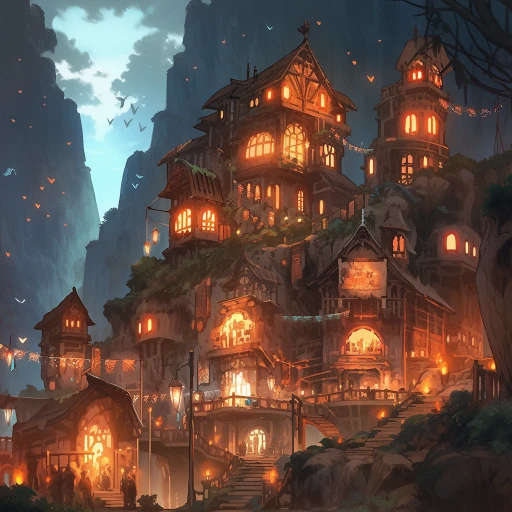 Concept art world building fantasy realm