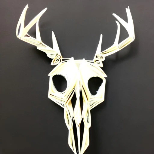 Deer skull made from quilled paper