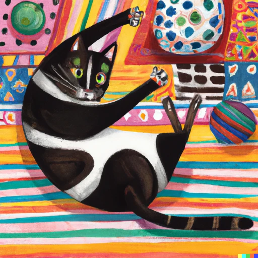 Cats. Inspired by Esther Mahlangu.