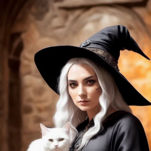 Medieval Witch & her Cat