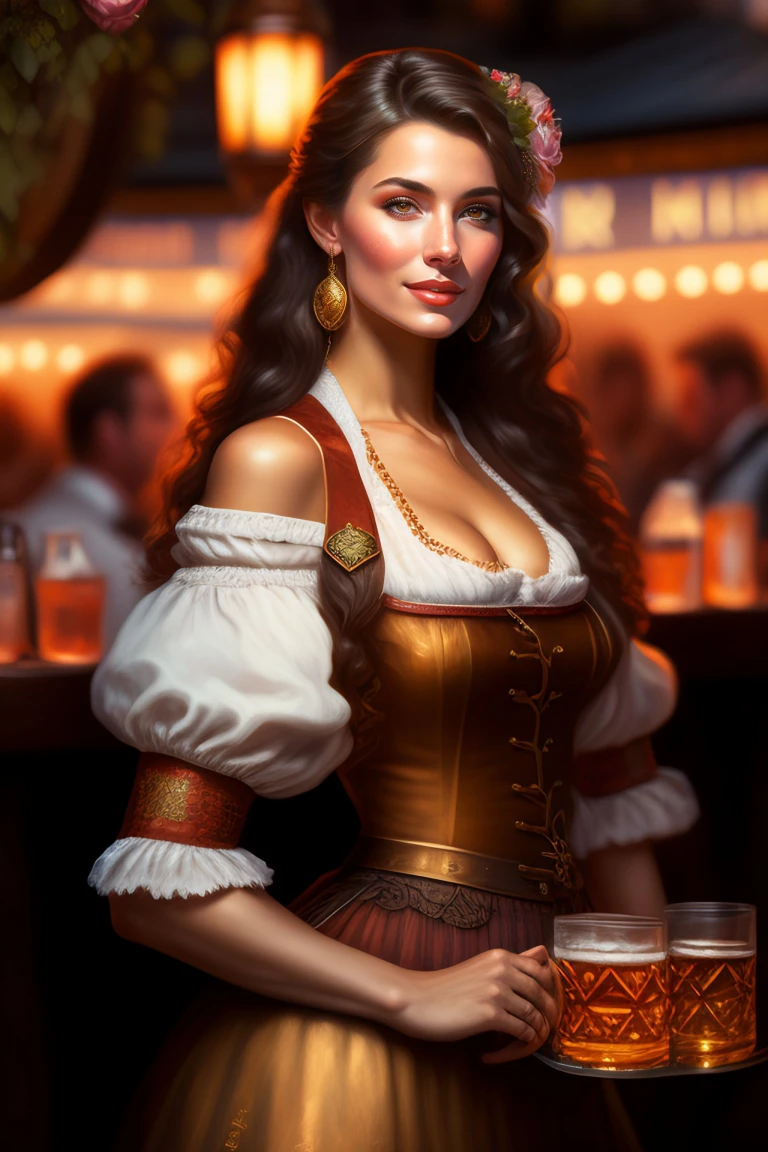Octoberfest woman beer