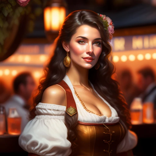 Octoberfest woman beer