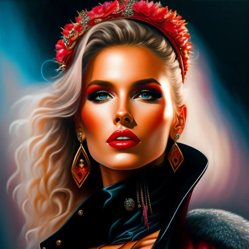 Miss world in rock style