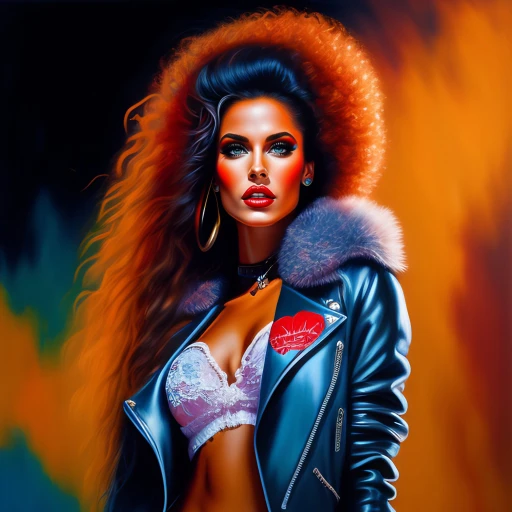 Miss world in rock style