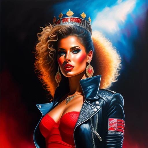 Miss world in rock style