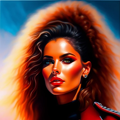 Miss world in rock style