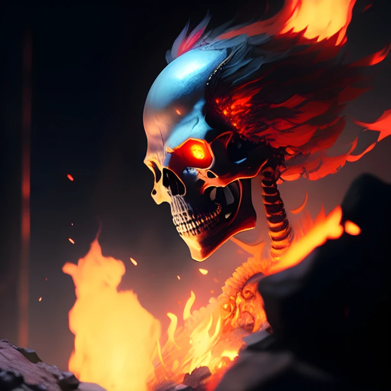 Flaming Skeleton