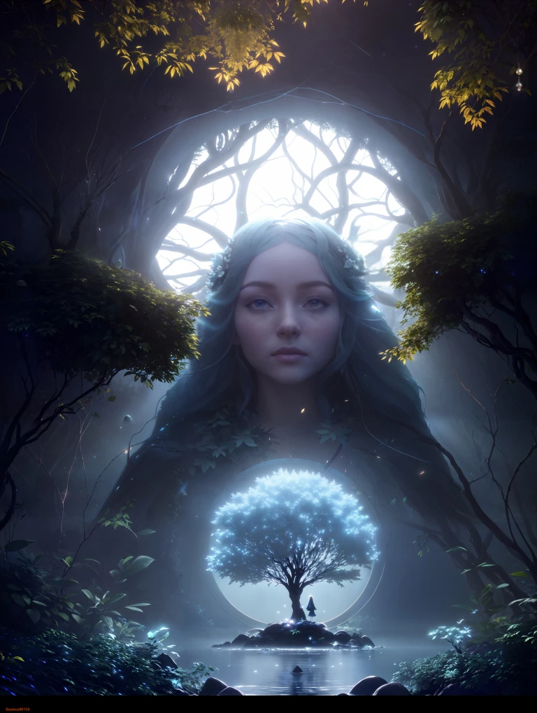 Blue Goddess in a Grove