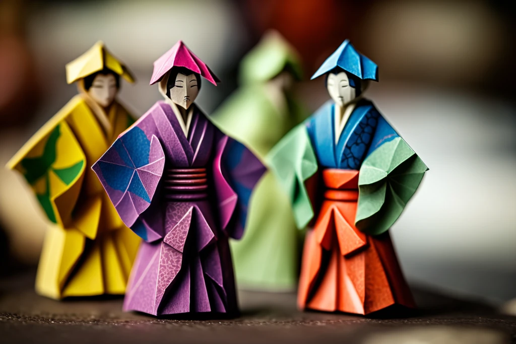 ORIGAMI JAPANESE DOLLS 