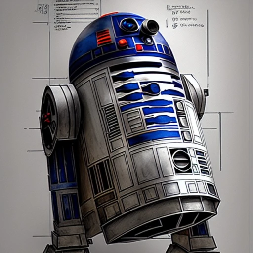 Sketches of Star Wars characters