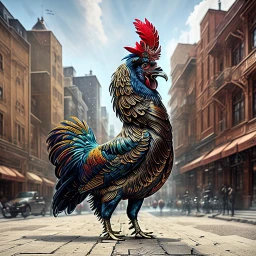 Majestic rooster