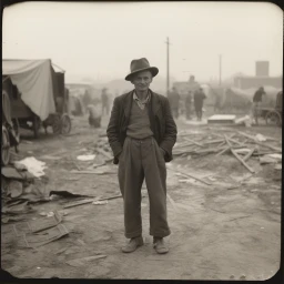 Midwestern Hooverville Dust Storm
