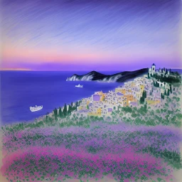 Purple Skies in Greece