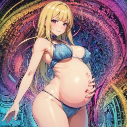 Pregnant fractal girl (Anime)