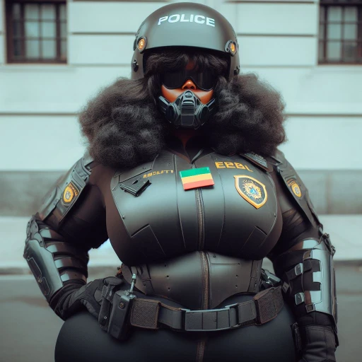 Obese ethiopian police officer