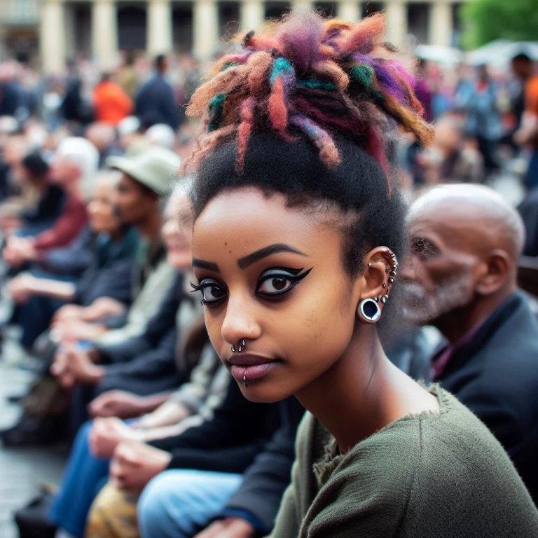 emo girl hairstyle ethiopian highschool student