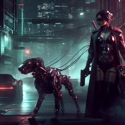 Mechanical Canine and Female Auditor
