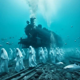 Underwater Walking Nuns and a Sunken Steam Locomotive