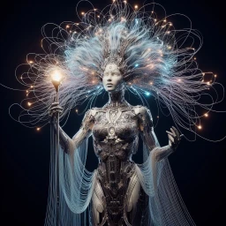 Beautifully Adorned Mechanical Goddess