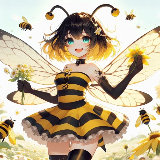 Cute Bee Drawing - Bee - Sticker | TeePublic