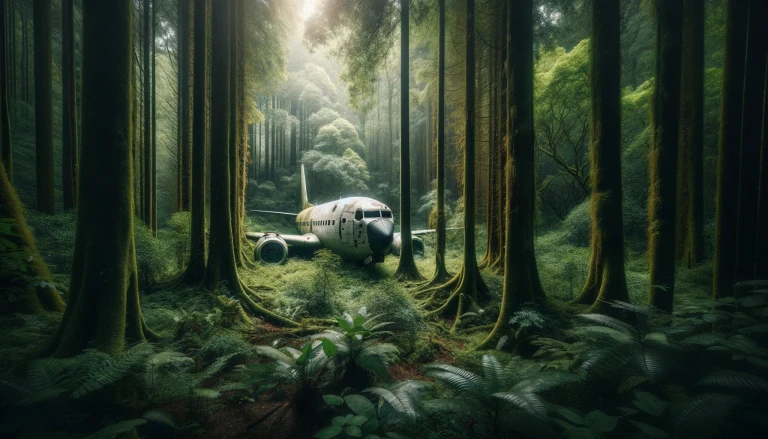 Abandoned Aircrafts in Dense Woods