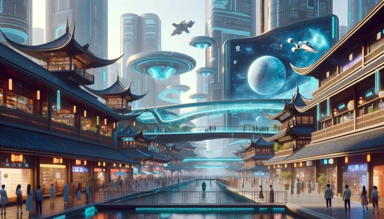 A futuristic visuals of Chengdu China