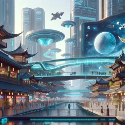 A futuristic visuals of Chengdu China