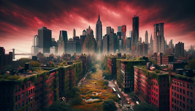 A future city pic of New York after everything goes wild