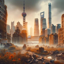 A future city pic of Shanghai, China after everything goes wild