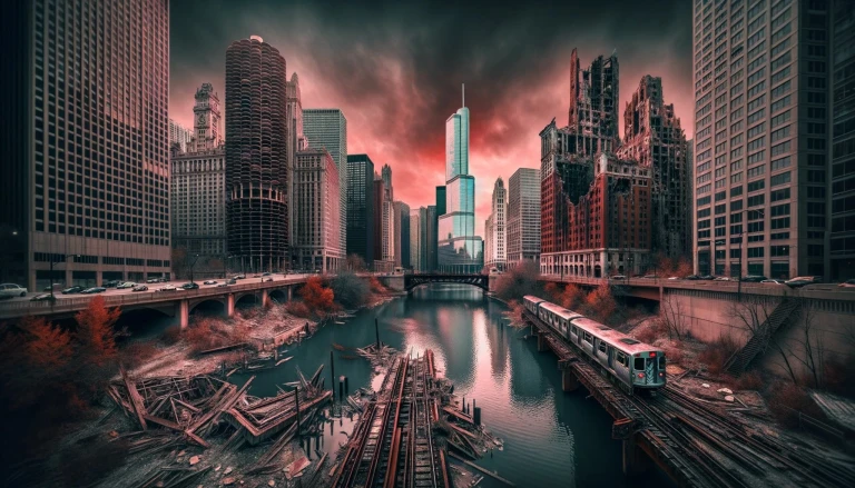 A future city pic of Chicago after everything goes wild