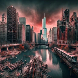 A future city pic of Chicago after everything goes wild