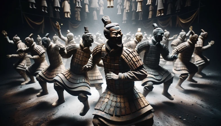 The Terracotta Army with street dance moves