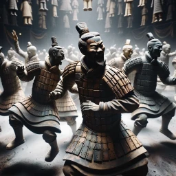 The Terracotta Army with street dance moves