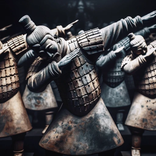 terra cotta warriors with dabbing moves
