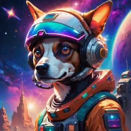 Dog in spacesuit