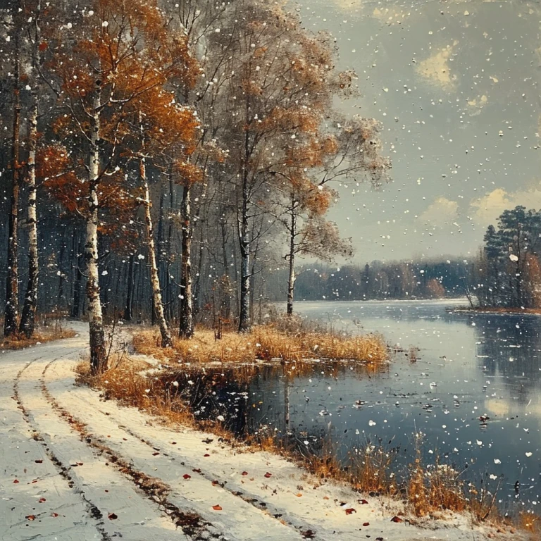 “The light snow…”