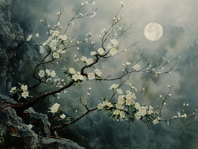 The moon and ume.