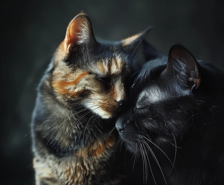 … When cats cross in love.