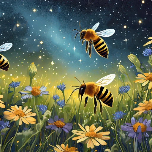 Honeybees in a Meadow